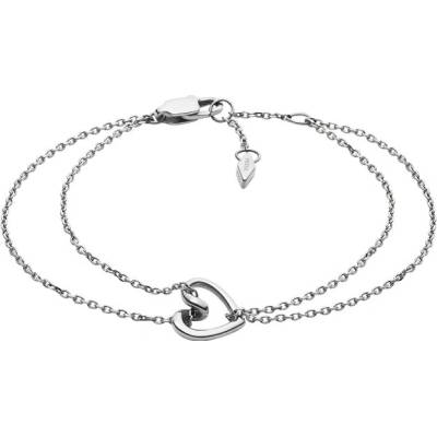 Fossil Půvabný dvojitý náramek z oceli Sawyer JOF00615040