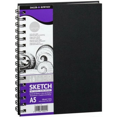 Daler-Rowney Simply Sketch Book Simply Скицник 54 A5 100 g Black (482254500)