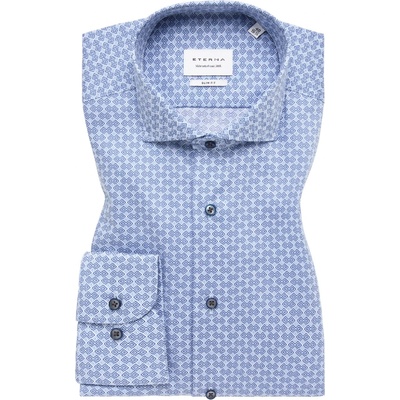 Eterna pánska košeľa slim fit vzorovaná modrá