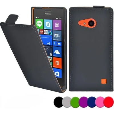 Nokia Lumia 735 Флип2 Кожен Калъф + Протектор