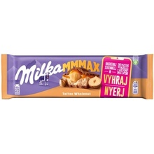 Milka Toffee Wholenut mléčná čokoláda z alpského mléka s karamelovou náplní a lískovými ořechy 300 g