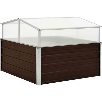vidaXL 45711 Skleník hnědý 100 x 100 x 85 cm pozinkovaná ocel