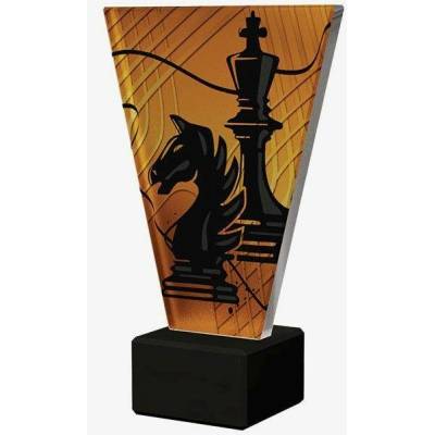 Designová skleněná trofej Šachy Výška: 15 cm Průměr: 1 cm
