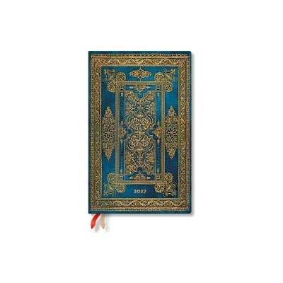 Blue Luxe Maxi Horizontal Hardcover 12-Month Weekly Planner, 160pg, 100gsm by Paperblanks Luxe Design 2027
