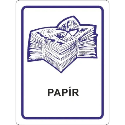 PAPÍR - Nádoba na tříděný odpad - Samolepka na popelnice
