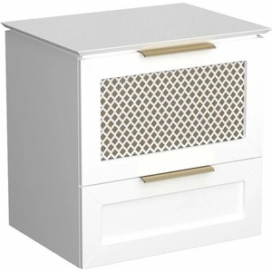 Krofam Комплект висящи шкафове Krofam Chic 60 см в златисто/бял цвят, плот Krofam Oxford 60 см (144-0003+156-0001)