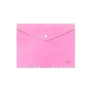 Biurfol Plastic folder with button A4 pink Biurfol (TKZP-A4-01)