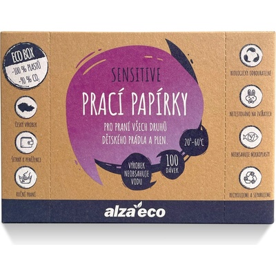 AlzaEco pracie papieriky Sensitive 100 praní