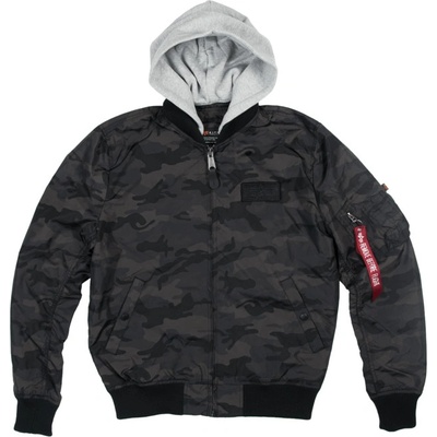 Bunda Alpha Industries MA-1 TT Hood black camo