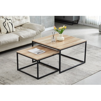 ЕВРОМАР Комплект холни маси violeta орех / черно