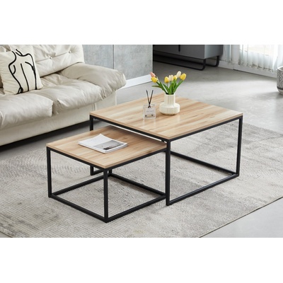 ЕВРОМАР Комплект холни маси violeta орех / черно