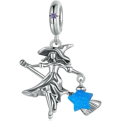 P&J Jewellery Stříbrný visací přívěsek Zářící čarodějnice SB117