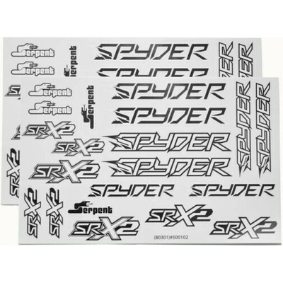 Serpent Decal sheet spyder black/white 2 SER500102
