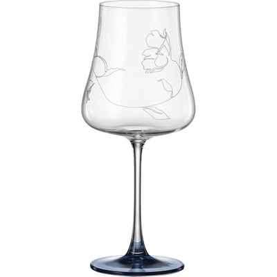 Crystal Bohemia BOHEMIA IDUNA BLUE POHÁR NA VÍNO 6 x 650 ml