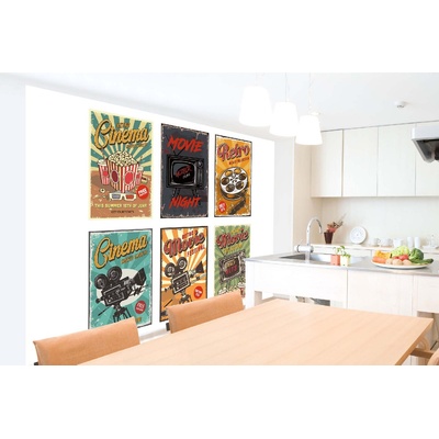 DIMEX ART Самозалепваща се флизелинова фототапета стари кино плакати 375 x 250 см