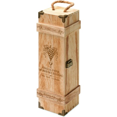 Drevený box na víno – víno sa vypije, spomienky zostanú