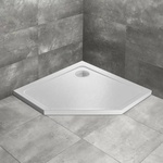 Radaway Душово корито Radaway Doros PT Stone, петоъгълно, 80x80 см, бяло акрилно (SDRPT8080-01-04S)
