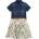 Guess Комбинирана рокля деним и тюл с детайли Guess