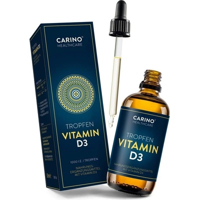 Carino Healthcare Vitamin D3 kapky vysoce dávkované laboratorně testované 1000 I.E 50 ml