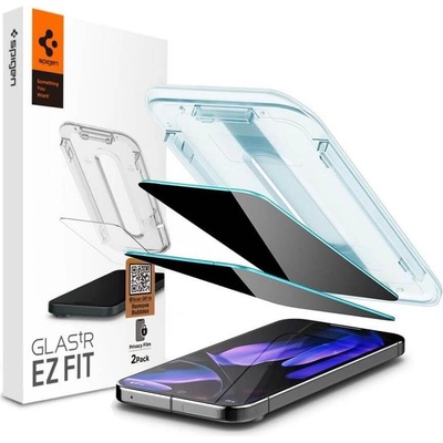 Spigen Затъмняващ Протектор за Google Pixel 9 Pro/ 9, Spigen Privacy Glass tR EZ Fit 2бр. , Черен (AGL09312)