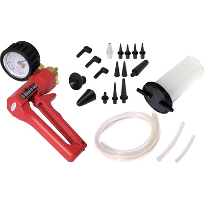 sada pro odvzdušnění brzdové kapaliny včetně vakuové pumpy, BIKESERVICE BS5582 – Zbozi.Blesk.cz