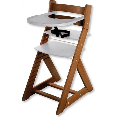 Hajdalánek Rostoucí židle Ela velký pultík dub tmavý / světle šedá