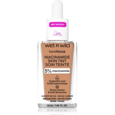 Wet n Wild Bare Focus Niacinamide Skin Tint ľahký hydratačný make-up Amber Beige 32 ml
