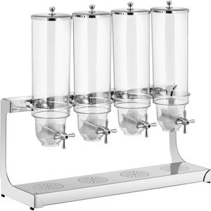 Royal Catering Диспенсър за зърнени храни - 4 x 3, 5 л - 4 контейнера RCCS-3.5LSS4 (RCCS-3.5LSS4)