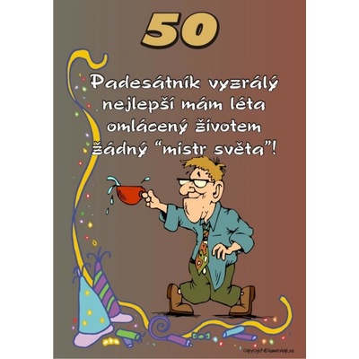 Certifikát 50 pro muže