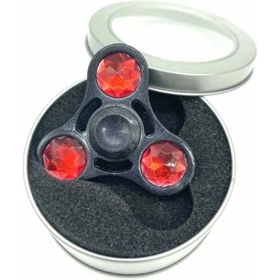 Černý fidget spinner HQ červený diamant