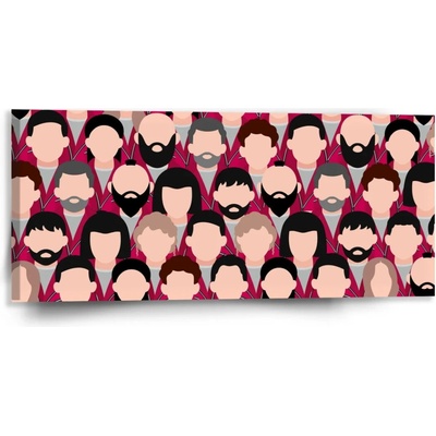 Sablio Obraz Money heist Anonymné tváre - 110x50 cm