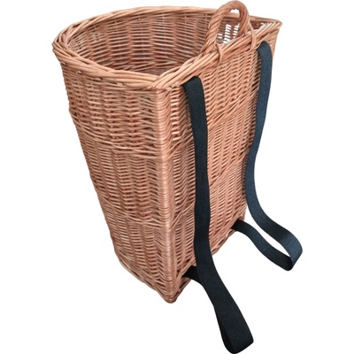 HRADIL H059 Nůše na dřevo světlá s popruhy přírodní loupaná vrba 33 x 27 cm, – Sleviste.cz
