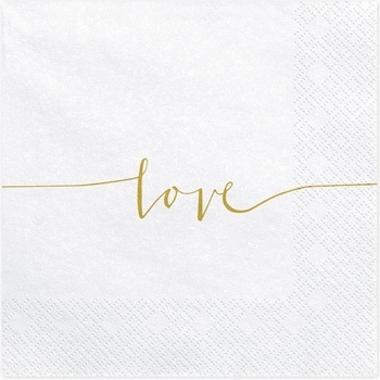 PartyDeco Парти Салфетки с Надпис "Love