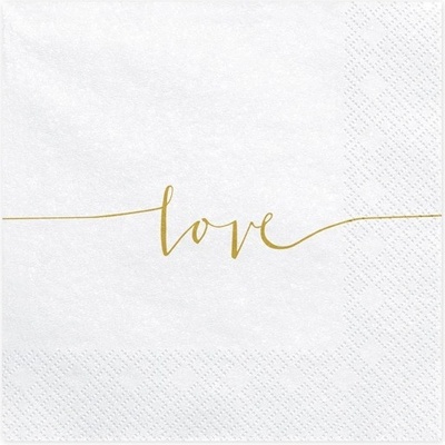PartyDeco Парти Салфетки с Надпис "Love