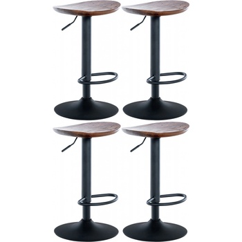 Design-Shop Skelde černá / Ořech 4 ks