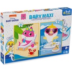Trefl Двустранен пъзел Trefl 2 х 10 части - Щастливият ден на акулите (43005) - baby