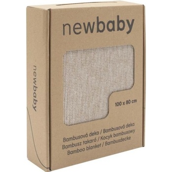New Baby Bambusová pletená deka béžová