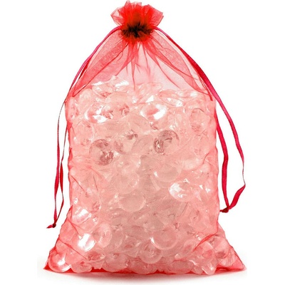 Dárkový pytlík 17x23 cm organza, malé, 12 červená