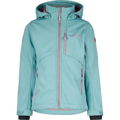 TROLLKIDS Детско софтшел яке Trollkids Girl's Balestrand Jacket Softshell jacket - Glacier Green / Orchid - размер 122 (EU) (703-4379-0121)