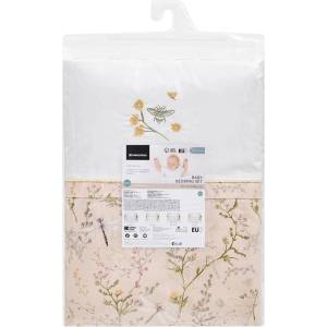 KikkaBoo Бебешки спален комплект за мини-кошара KikkaBoo Secret Garden Beige - 3 части от памук ранфорс (41101030195)