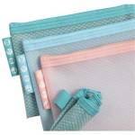 Exacompta Чантичка за организиране с цип, мрежа, A6, EXACOMPTA "Chromaline Pastel", смесени цветове 37120E (37120E)