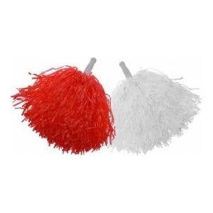 Arpex Fan pom-poms (white + red)