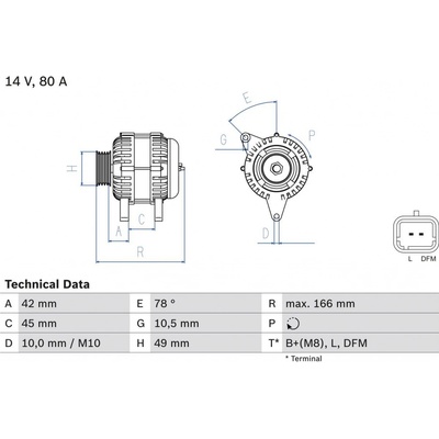 Generátor BOSCH 0 986 049 560 (0986049560)