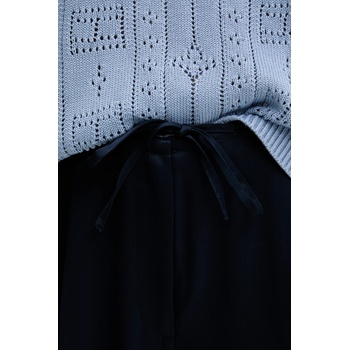 Tommy Hilfiger Панталон Tommy Hilfiger в тъмносиньо с широка каройка, с висока талия WW0WW47171 (WW0WW47171)