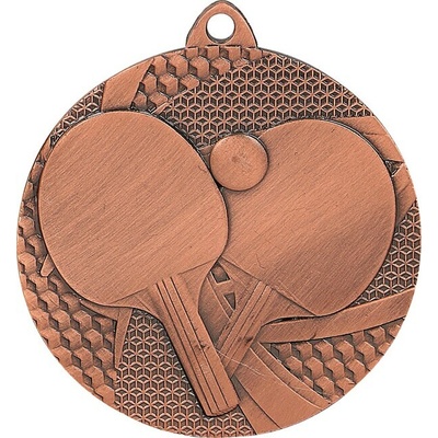 MMC7750/B Medaila stolný tenis pr.50 mm hr.2 mm bronz 5x0 2 cm