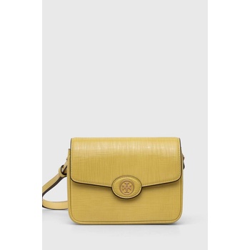 Tory Burch Кожена чанта Tory Burch Robinson Crosshatched в жълто 154731.700 (154731.700)