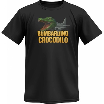 tričko Bombardino Crocodilo Černá