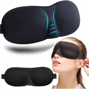 Camerazar 3D Maska na oči pro spánek černá měkký polyester 24 x 9 cm
