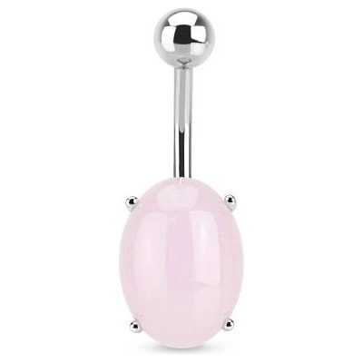 Šperky4U piercing do pupíku růžový aventurín WP01242