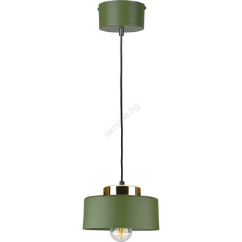 Keter Lighting Пендел на кабел IGNIA 1xE27/60W/230V зелен/златист (KE0193)